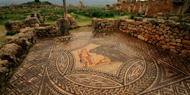 Volubilis mirabilis est: The Roman town in North Africa. Photo / Getty Images