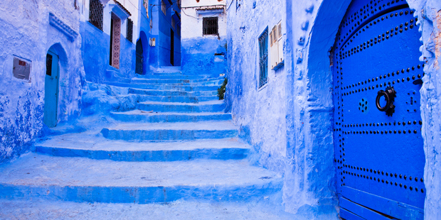 The blue town of Chefchaouen in Morocco. Photo / Thomas Roche, Getty Images