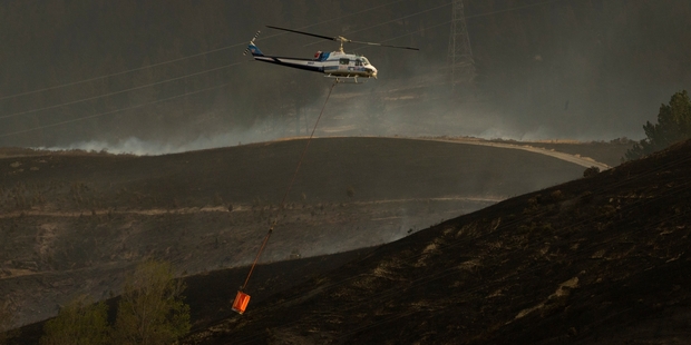 A major blaze was fought near Christchurch during bone-dry conditions last year. Photo / Alan Gibson