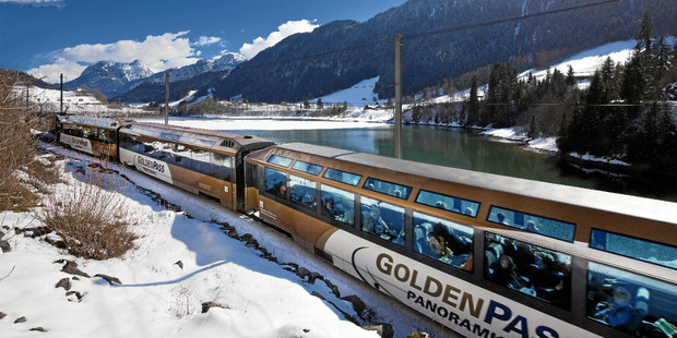 The train ride from Gstaad to Interlaken is absolutely stunning.