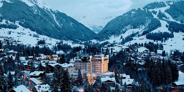 The high-end alpine resort town of Gstaad