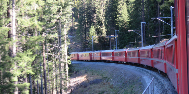 Our train on the Chur to Bever UNESCO World Heritage trip.