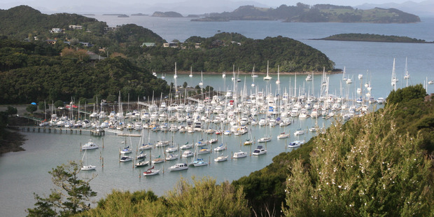 Doves Bay in the Bay of Islands. A Coastguard crew from the area went to the aid of a man on a boat who lost a finger on Friday night. Photo / File.