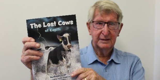 Michael Peryer with his latest book The Lost Cows