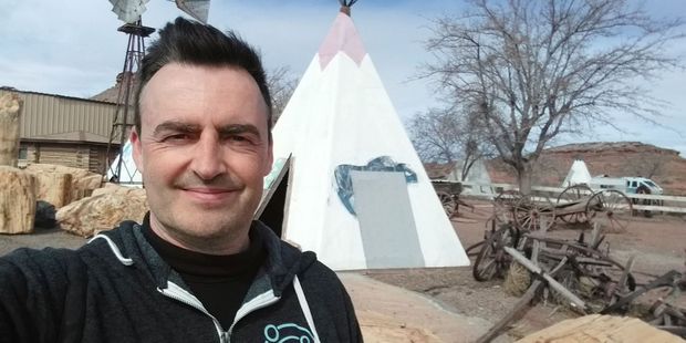 Mike Yardley at a Najavo Trading Post.