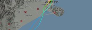 The flight was on its way to Dunedin when it turned back. Photo / Flight Radar 24