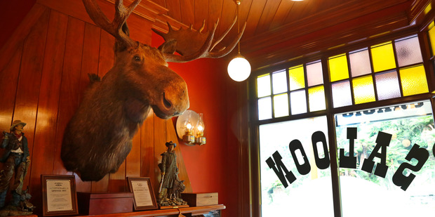 There are authentic American wildlife trophies on the walls of the Lucky Strike Saloon.
Photo/ Bevan Conley