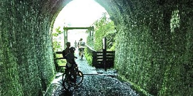 A section of the Hauraki Rail Trail at Waikino.
