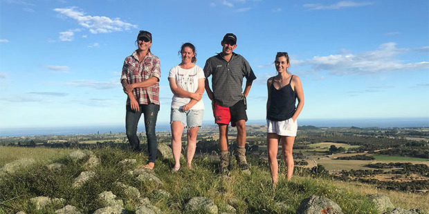 Kaikoura Young Farmers members Jodie Hails (left), Haylee Hendrie, Josh Richardson and Hannah Bradshaw. Photo / Supplied