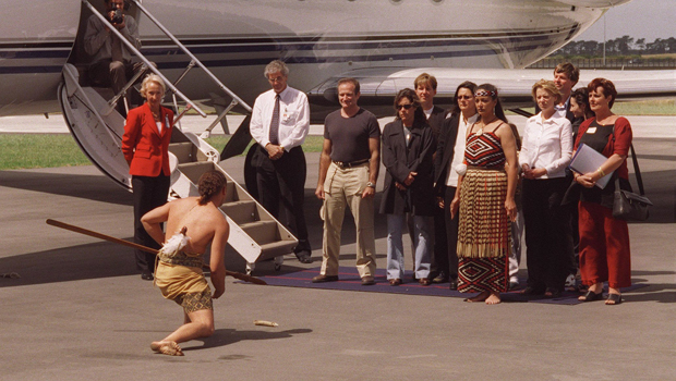 Robin Williams dalam kunjungannya ke New Zealand. 